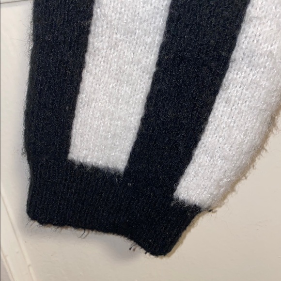 Mango Casual XS Black White Striped Turtleneck Sweater - Picture 8 of 11